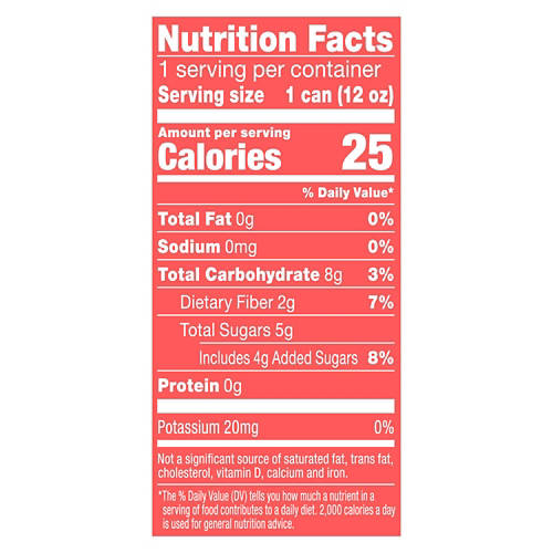 Summit Popz Strawberry Lemon Flavored Prebiotic Soda, 12 fl oz can